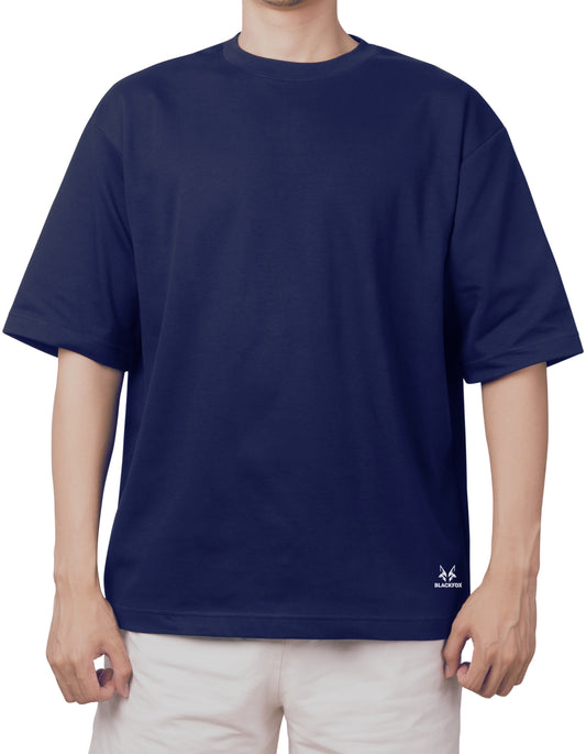 Oversized Navy Blue T-Shirt - Relaxed Fit for Casual Style